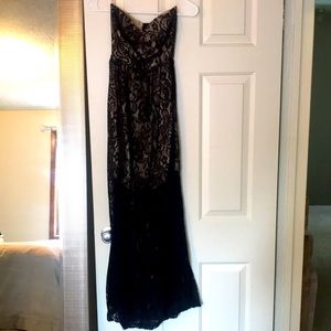 Black lace maxi dress